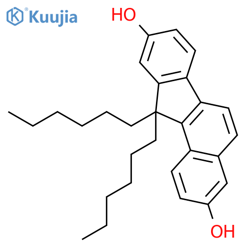 11H-BENZO[A]FLUORENE-3,9-DIOL, 11,11-DIHEXYL- structure