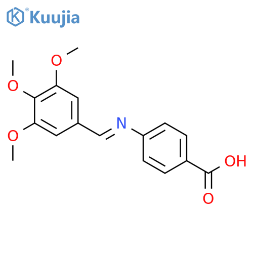 4-{[(1E)-(3,4,5-trimethoxyphenyl)methylidene]amino}benzoic acid structure