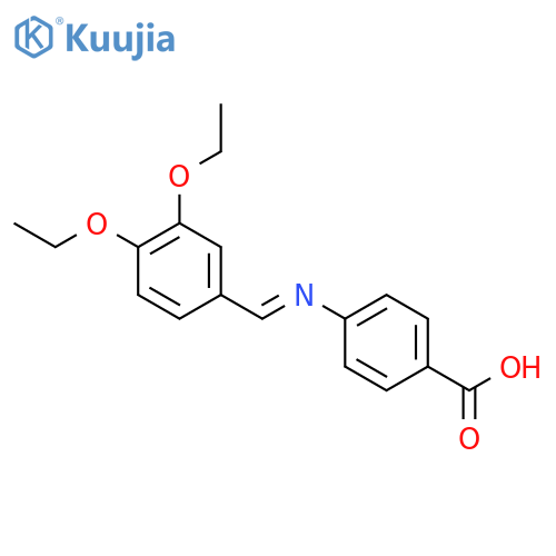 4-{[(1E)-(3,4-diethoxyphenyl)methylidene]amino}benzoic acid structure