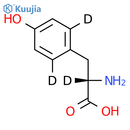L-4-Hydroxyphenyl-2,6-d2-alanine-2-d1 structure