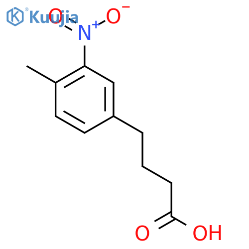 4-(4-methyl-3-nitrophenyl)butanoic acid structure