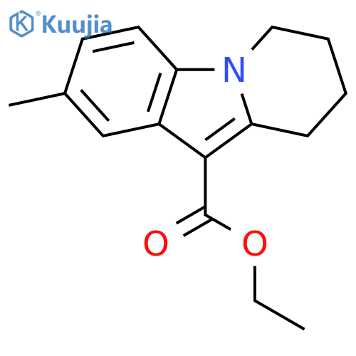 Pyrido[1,2-a]indole-10-carboxylic acid, 6,7,8,9-tetrahydro-2-methyl-,ethyl ester structure