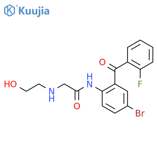 N-4-Bromo-2-(2-fluorobenzoyl)phenyl-2-(2-hydroxyethyl)aminoacetamide structure
