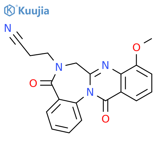 Quinazolino[3,2-a][1,4]benzodiazepine-6(5H)-propanenitrile,7,13-dihydro-9-methoxy-5,13-dioxo- structure