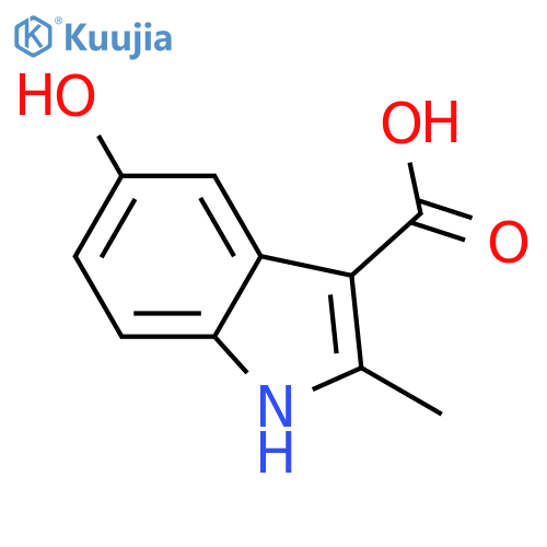 5-Hydroxy-2-methyl-1H-indole-3-carboxylic acid structure