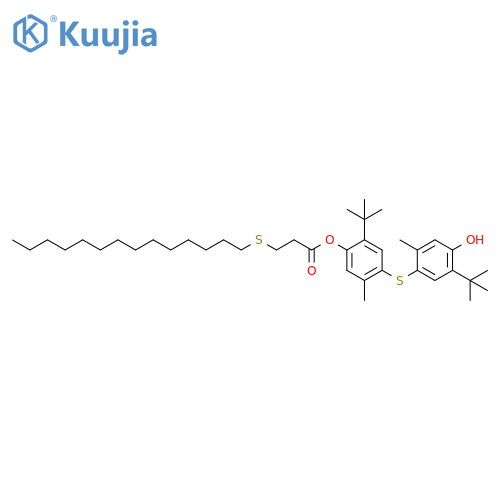 Propanoic acid,3-(tetradecylthio)-,2-(1,1-dimethylethyl)-4-[[5-(1,1-dimethylethyl)-4-hydroxy-2-methylphenyl]thio]-5-methylphenylester structure