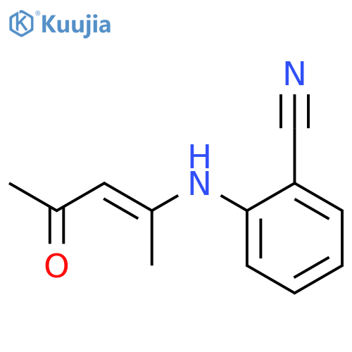 BENZONITRILE, 2-[(1-METHYL-3-OXO-1-BUTENYL)AMINO]- structure