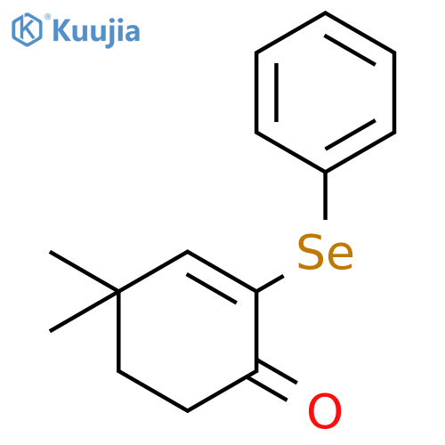 2-CYCLOHEXEN-1-ONE, 4,4-DIMETHYL-2-(PHENYLSELENO)- structure