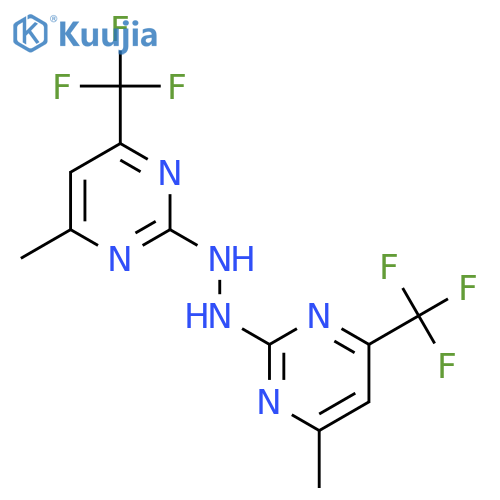 1,2-bis[4-methyl-6-(trifluoromethyl)pyrimidin-2-yl]hydrazine structure