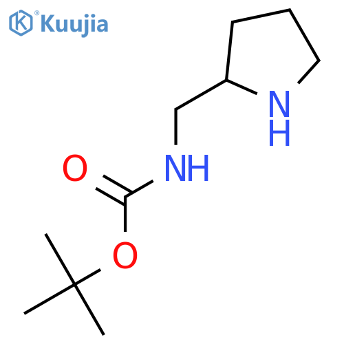 tert-butyl N-[(2R)-pyrrolidin-2-ylmethyl]carbamate structure