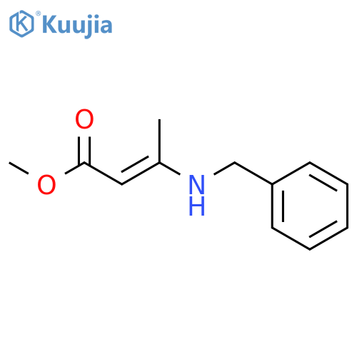 2-Butenoic acid, 3-[(phenylmethyl)amino]-, methyl ester, (2Z)- structure