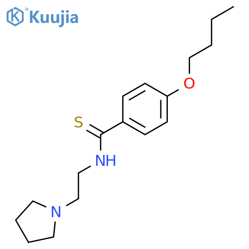 4-butoxy-N-(2-pyrrolidin-1-ylethyl)benzenecarbothioamide structure