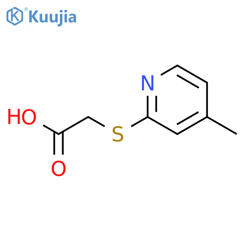 Acetic acid, [(4-methyl-2-pyridinyl)thio]- structure