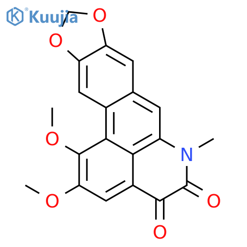1,2-dimethoxy-6-methyl-4H-benzo[de][1,3]benzodioxolo[5,6-g]quinoline-4,5(6H)-dione structure
