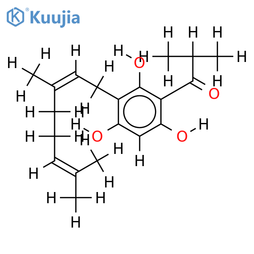 (Z)-form-1-[3-(3,7-Dimethyl-2,6-octadienyl)-2,4,6-trihydroxyphenyl]-2-methyl-1-propanone structure