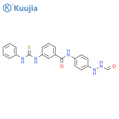 Benzamide,N-[4-(2-formylhydrazino)phenyl]-3-[[(phenylamino)thioxomethyl]amino]- structure