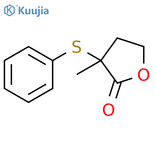 2(3H)-Furanone, dihydro-3-methyl-3-(phenylthio)- structure