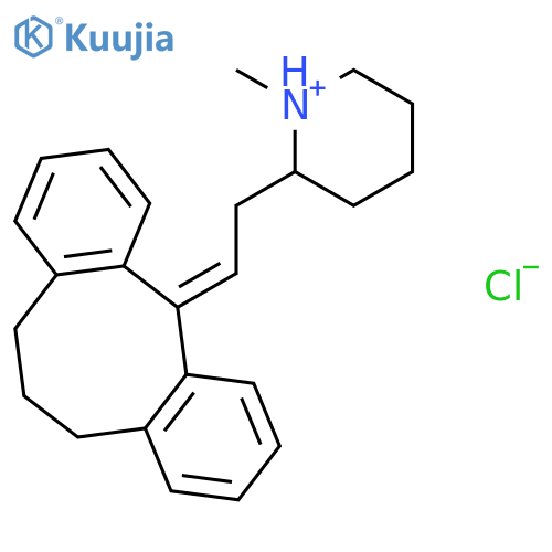 2-[2-(6,7-dihydrodibenzo[a,d][8]annulen-12(5H)-ylidene)ethyl]-1-methylpiperidinium chloride structure