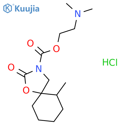 1-Oxa-3-azaspiro[4.5]decane-3-carboxylicacid, 6-methyl-2-oxo-, 2-(dimethylamino)ethyl ester, monohydrochloride, trans-(9CI) structure
