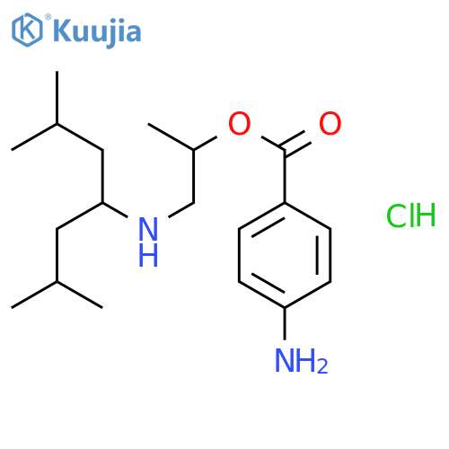 Benzoic Acid, P-amino-,[2-[(1-isobutyl-3-methyl)butylamino]-1-methyl]ethyl Ester, Hydrochloride structure