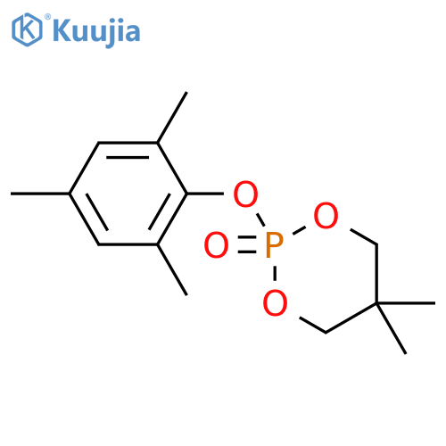 1,3,2-Dioxaphosphorinane,5,5-dimethyl-2-(2,4,6-trimethylphenoxy)-, 2-oxide structure