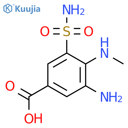 3-amino-4-(methylamino)-5-sulfamoylbenzoic acid structure
