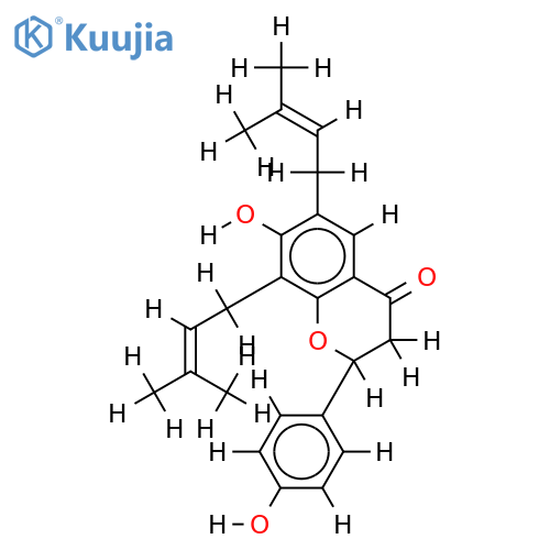 (卤)-4',7-Dihydroxy-6,8-diprenylflavanone structure