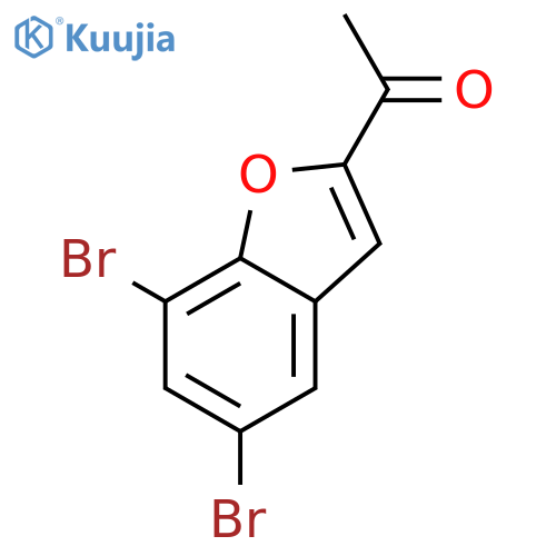 ETHANONE, 1-(5,7-DIBROMO-2-BENZOFURANYL)- structure