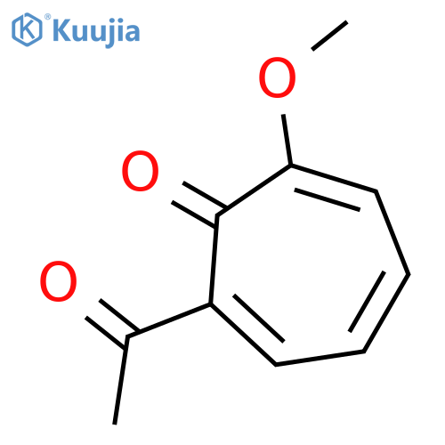 2,4,6-Cycloheptatrien-1-one, 2-acetyl-7-methoxy- structure