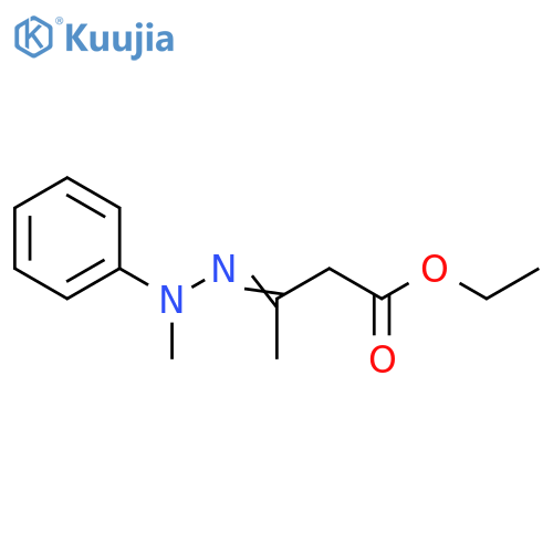 Butanoic acid, 3-(methylphenylhydrazono)-, ethyl ester structure
