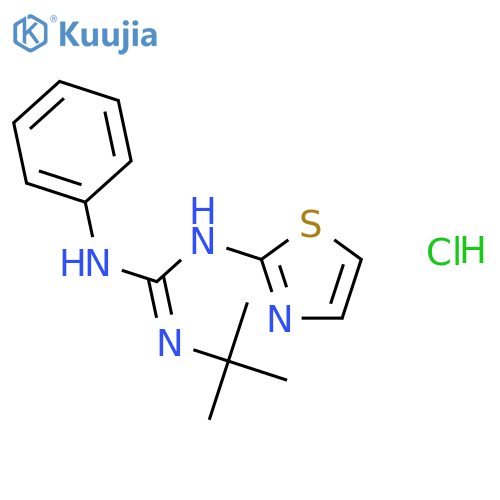 Guanidine,N''-(1,1-dimethylethyl)-N-phenyl-N'-2-thiazolyl-, hydrochloride (1:1) structure