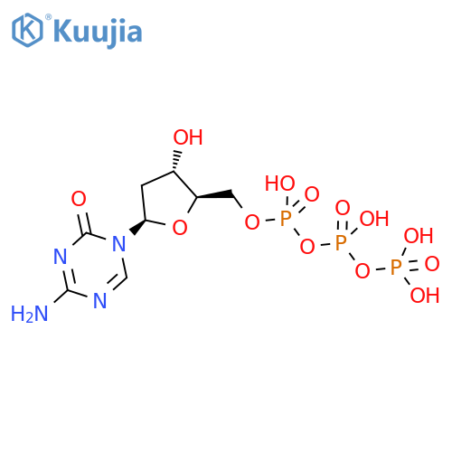 1,3,5-Triazin-2(1H)-one,4-amino-1-[2-deoxy-5-O-[hydroxy[[hydroxy(phosphonooxy)phosphinyl]oxy]phosphinyl]-b-D-erythro-pentofuranosyl]- structure