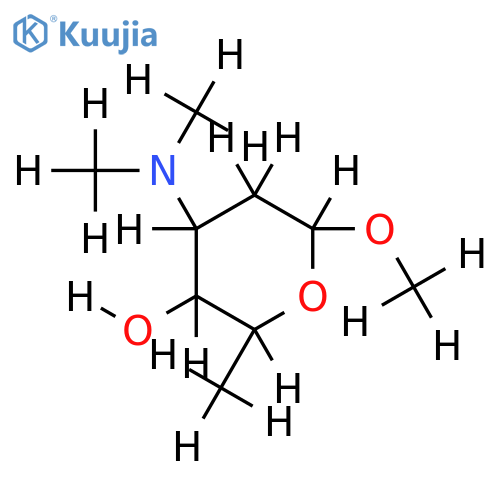 Me glcoside-beta-D-Pyranose-3-(Dimethylamino)-2,3,6-trideoxy-arabino-hexose structure