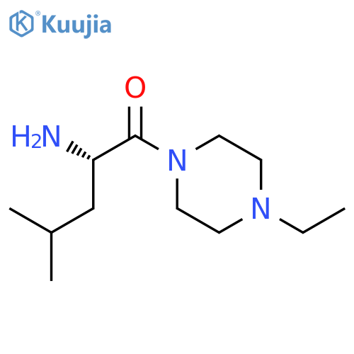 1-Pentanone,2-amino-1-(4-ethyl-1-piperazinyl)-4-methyl-, (2S)- structure