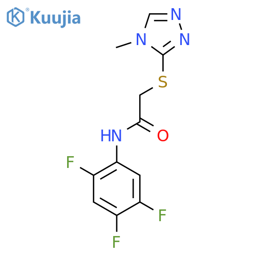 2-[(4-methyl-4H-1,2,4-triazol-3-yl)sulfanyl]-N-(2,4,5-trifluorophenyl)acetamide structure