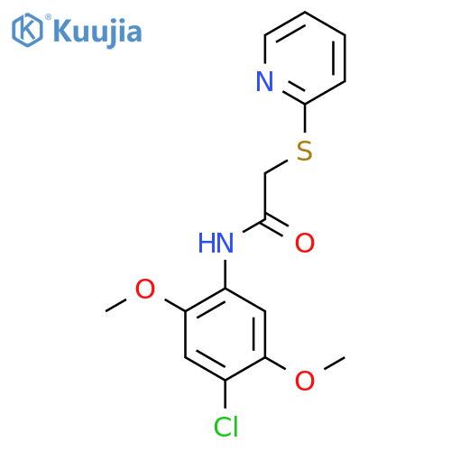 N-(4-Chloro-2,5-dimethoxyphenyl)-2-(pyridin-2-ylsulfanyl)acetamide structure