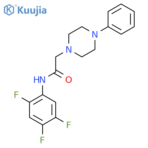 2-(4-phenylpiperazin-1-yl)-N-(2,4,5-trifluorophenyl)acetamide structure