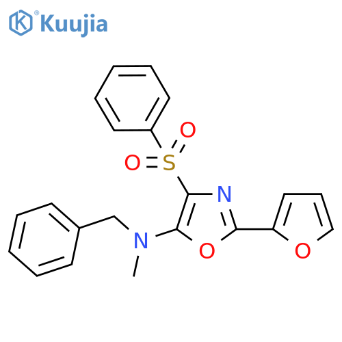 4-(benzenesulfonyl)-N-benzyl-2-(furan-2-yl)-N-methyl-1,3-oxazol-5-amine structure