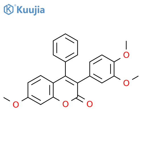 3(3’,4’-Dimethoxyphenyl)-7-methoxy-4-phenylcoumarin structure