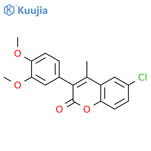 6-chloro-3-(3,4-dimethoxyphenyl)-4-methylchromen-2-one structure