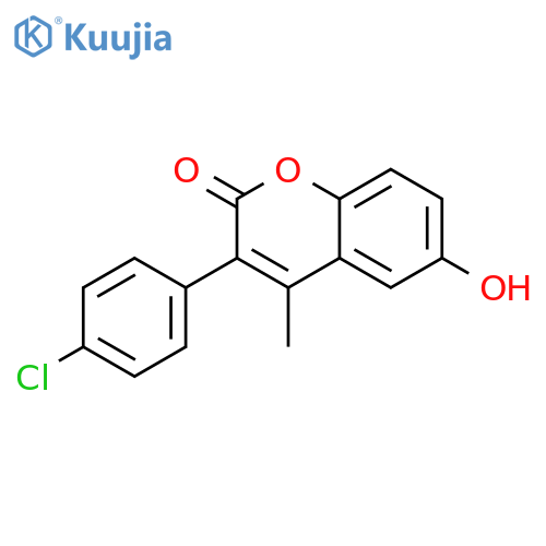 3-(4-chlorophenyl)-6-hydroxy-4-methyl-2H-chromen-2-one structure