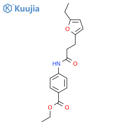 ethyl 4-3-(5-ethylfuran-2-yl)propanamidobenzoate structure