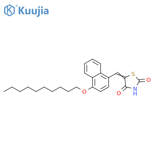 2,4-Thiazolidinedione, 5-[[4-(decyloxy)-1-naphthalenyl]methylene]- structure