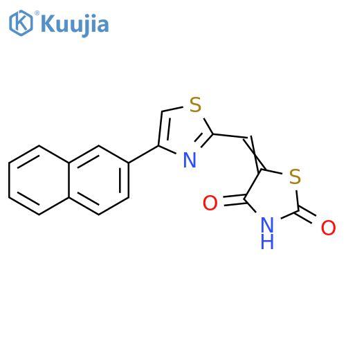 2,4-Thiazolidinedione, 5-[[4-(2-naphthalenyl)-2-thiazolyl]methylene]- structure