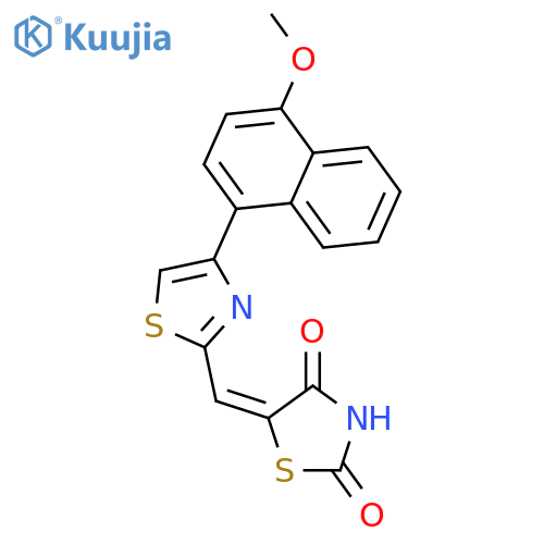 2,4-Thiazolidinedione,5-[[4-(4-methoxy-1-naphthalenyl)-2-thiazolyl]methylene]- structure
