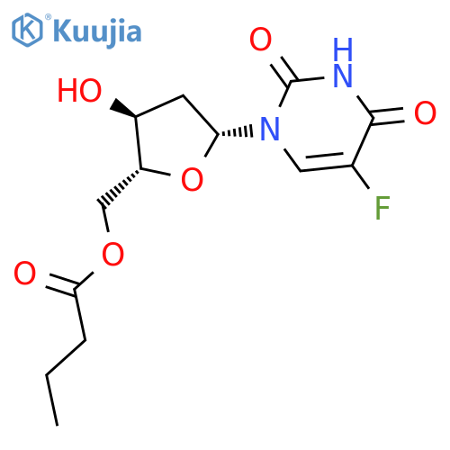 URIDINE, 2'-DEOXY-5-FLUORO-, 5'-BUTANOATE structure