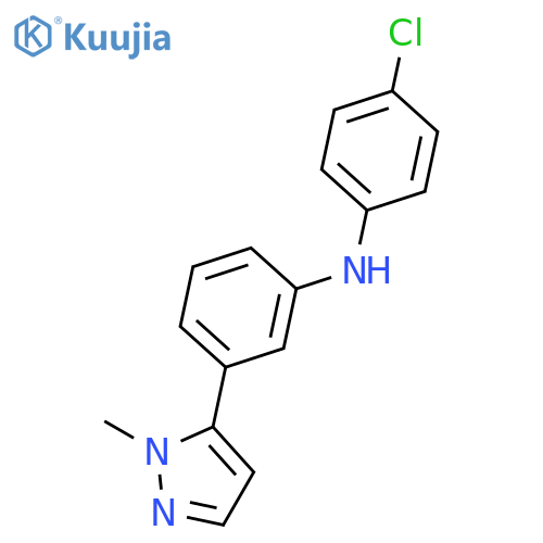 BENZENAMINE, N-(4-CHLOROPHENYL)-3-(1-METHYL-1H-PYRAZOL-5-YL)- structure