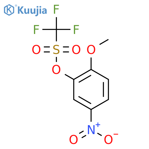 Methanesulfonic acid, trifluoro-, 2-methoxy-5-nitrophenyl ester structure