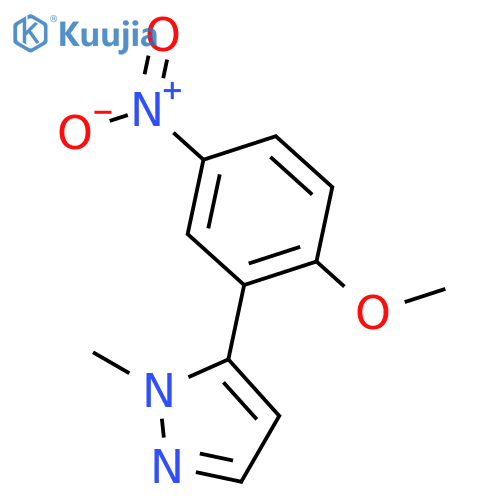 1H-Pyrazole, 5-(2-methoxy-5-nitrophenyl)-1-methyl- structure