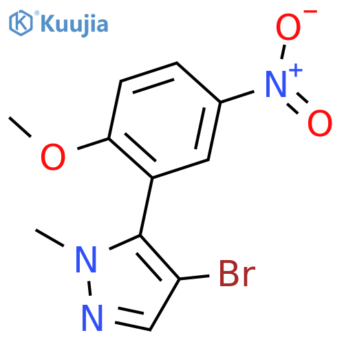 1H-Pyrazole, 4-bromo-5-(2-methoxy-5-nitrophenyl)-1-methyl- structure